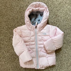 The North Face light pink toddler down jacket